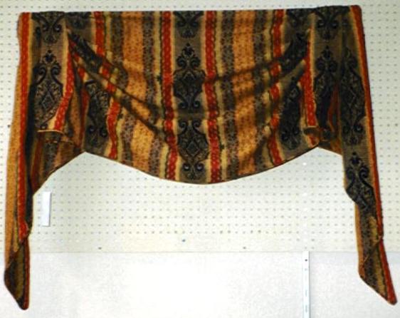 Navy/Burgundy Valance